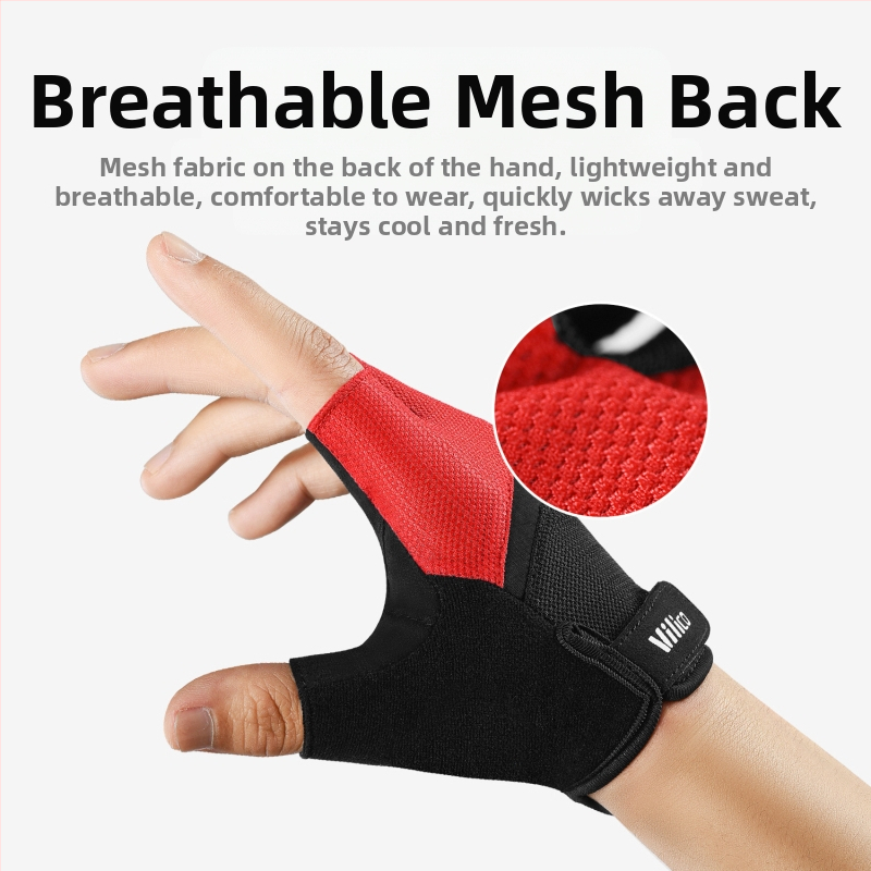 Lauko sportinės dviračių pirštinės, skirtos važinėti visureigiais, motociklais, kalnų keliais, dviračiais, atsparios dilimui, kvėpuojančios, apsaugančios nuo saulės, pusės piršto pirštinės