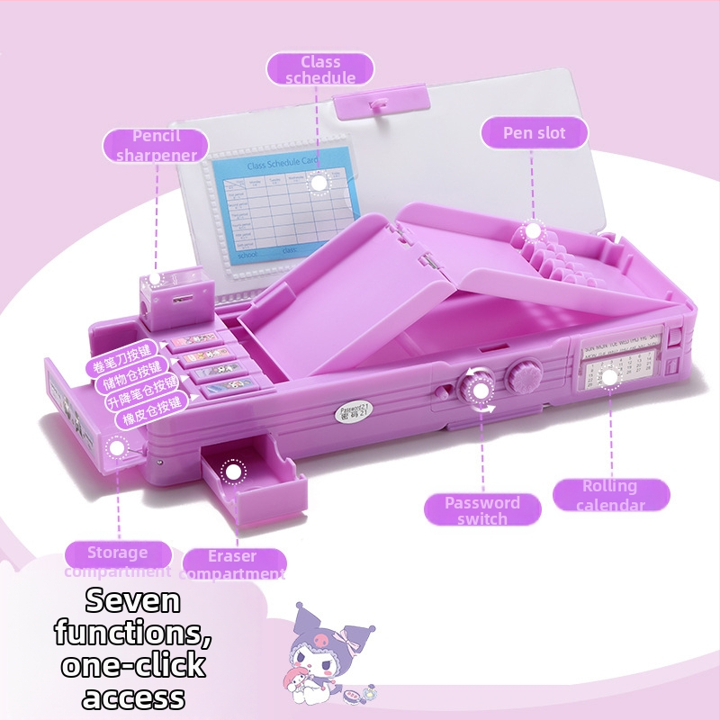 Paroolilukuga pinal + tasuta tahvli pliiatsikett, multifunktsionaalne kahekihiline suure mahutavusega pinal meestele ja naistele, astronaudikujundus