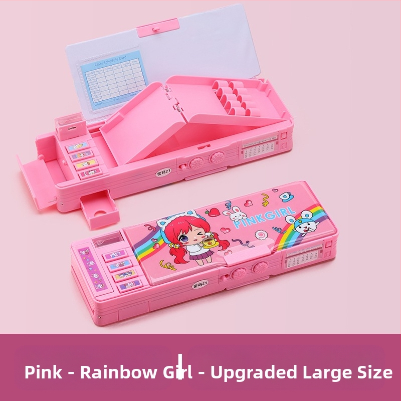 Paroolilukuga pinal + tasuta tahvli pliiatsikett, multifunktsionaalne kahekihiline suure mahutavusega pinal meestele ja naistele, astronaudikujundus