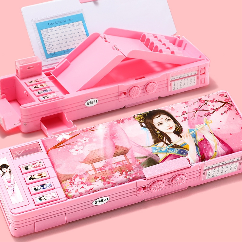 Paroolilukuga pinal + tasuta tahvli pliiatsikett, multifunktsionaalne kahekihiline suure mahutavusega pinal meestele ja naistele, astronaudikujundus