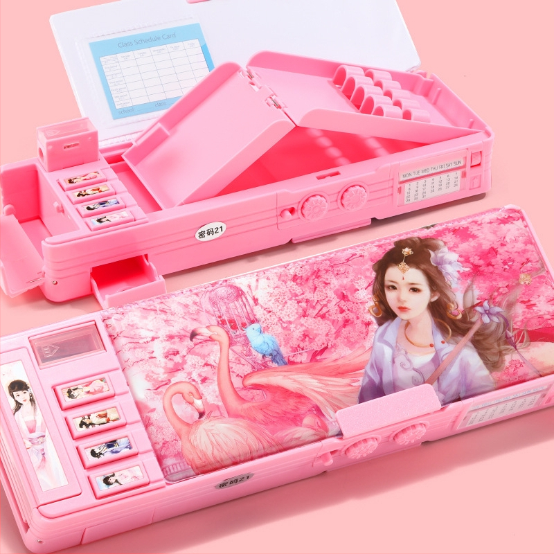 Paroolilukuga pinal + tasuta tahvli pliiatsikett, multifunktsionaalne kahekihiline suure mahutavusega pinal meestele ja naistele, astronaudikujundus