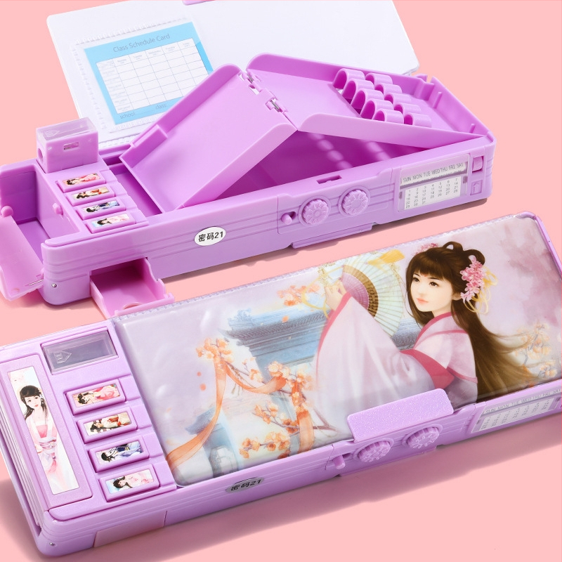 Paroolilukuga pinal + tasuta tahvli pliiatsikett, multifunktsionaalne kahekihiline suure mahutavusega pinal meestele ja naistele, astronaudikujundus