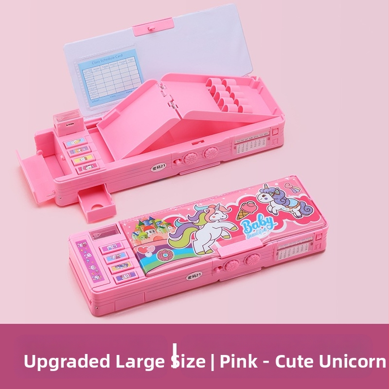 Paroolilukuga pinal + tasuta tahvli pliiatsikett, multifunktsionaalne kahekihiline suure mahutavusega pinal meestele ja naistele, astronaudikujundus