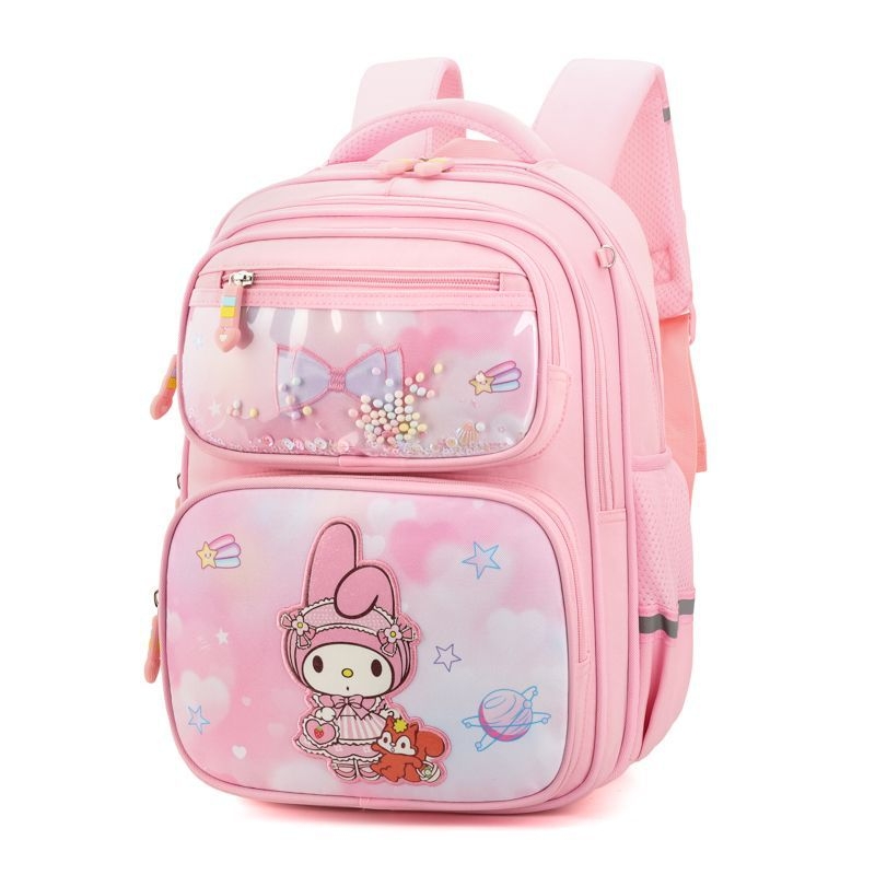 Új Kuromi iskolatáska női óvodai közép- és nagyosztályú könnyű óvodai osztályos terhet csökkentő gyermek aranyos rajzfilm hátizsák