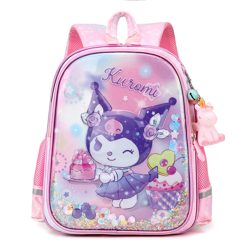 Új Kuromi iskolatáska női óvodai közép- és nagyosztályú könnyű óvodai osztályos terhet csökkentő gyermek aranyos rajzfilm hátizsák