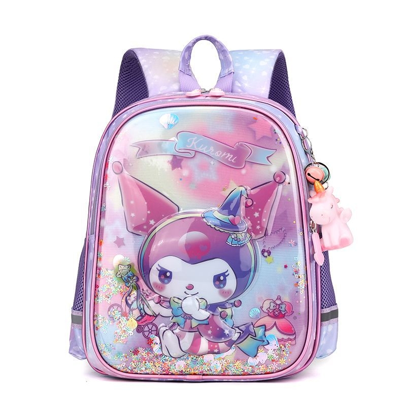 Új Kuromi iskolatáska női óvodai közép- és nagyosztályú könnyű óvodai osztályos terhet csökkentő gyermek aranyos rajzfilm hátizsák