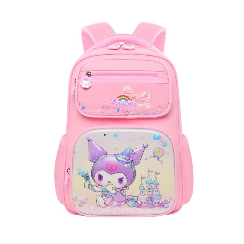 Új Kuromi iskolatáska női óvodai közép- és nagyosztályú könnyű óvodai osztályos terhet csökkentő gyermek aranyos rajzfilm hátizsák