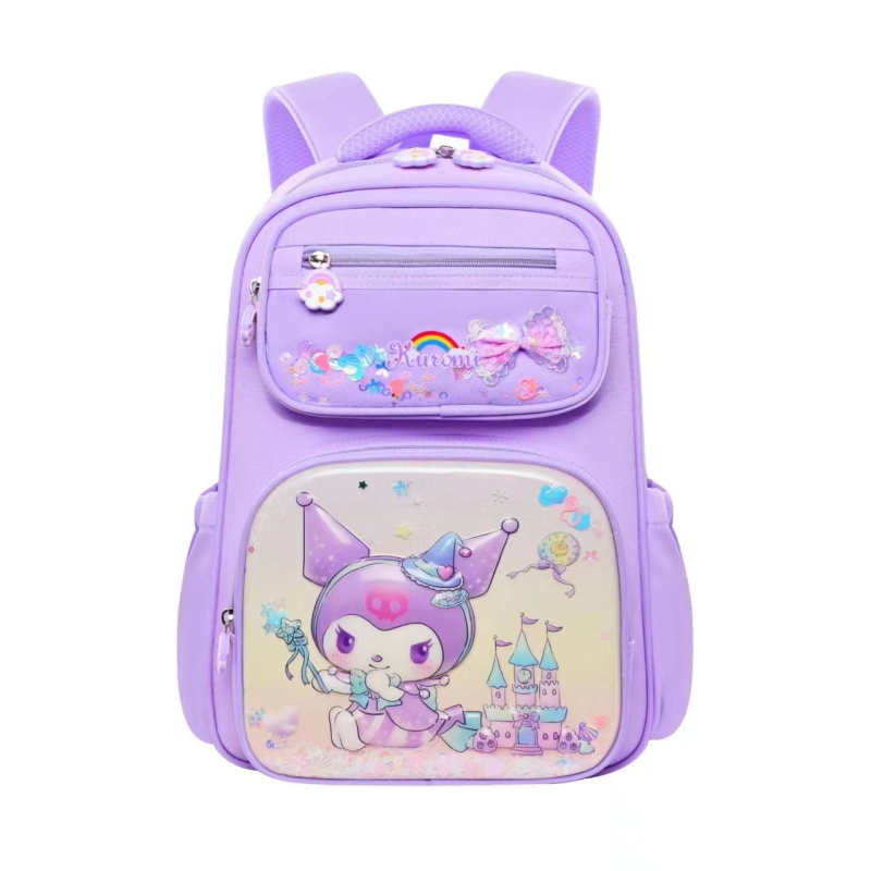 Új Kuromi iskolatáska női óvodai közép- és nagyosztályú könnyű óvodai osztályos terhet csökkentő gyermek aranyos rajzfilm hátizsák