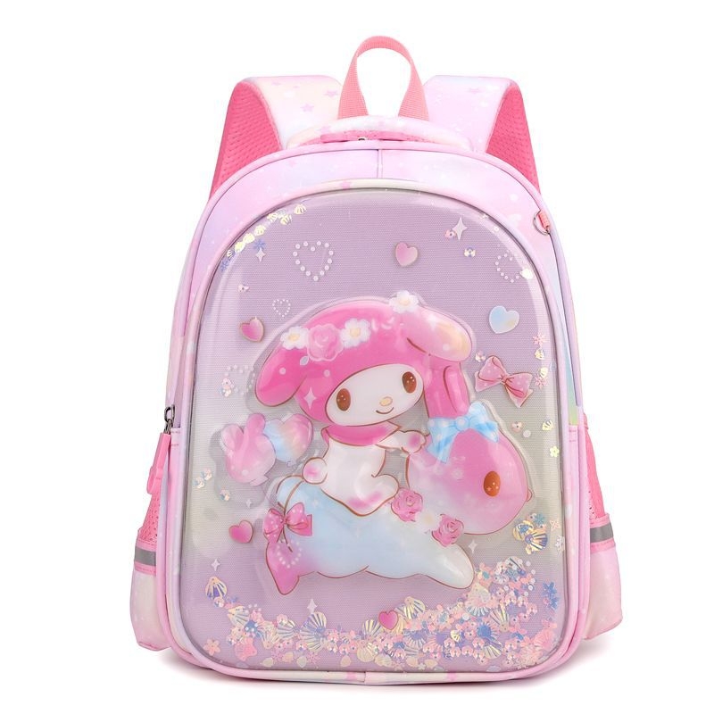 Új Kuromi iskolatáska női óvodai közép- és nagyosztályú könnyű óvodai osztályos terhet csökkentő gyermek aranyos rajzfilm hátizsák