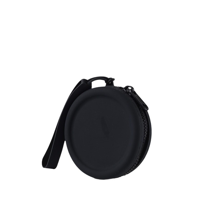 Silikoninis maišelis, apvali monetų piniginė, vientisos spalvos, ausinių duomenų linija, lūpų dažų laikymo maišelis, nešiojamas užtrauktukas, raktų dėklas, yra sandėlyje