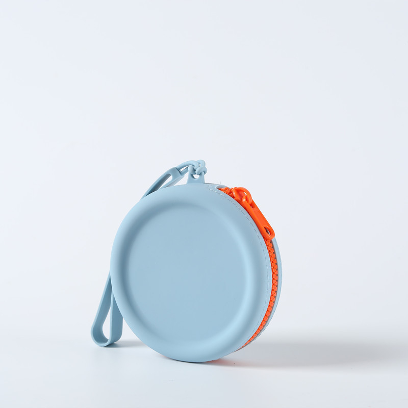 Silikoninis maišelis, apvali monetų piniginė, vientisos spalvos, ausinių duomenų linija, lūpų dažų laikymo maišelis, nešiojamas užtrauktukas, raktų dėklas, yra sandėlyje