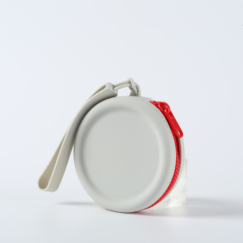 Silikoninis maišelis, apvali monetų piniginė, vientisos spalvos, ausinių duomenų linija, lūpų dažų laikymo maišelis, nešiojamas užtrauktukas, raktų dėklas, yra sandėlyje