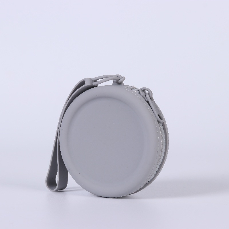 Silikoninis maišelis, apvali monetų piniginė, vientisos spalvos, ausinių duomenų linija, lūpų dažų laikymo maišelis, nešiojamas užtrauktukas, raktų dėklas, yra sandėlyje