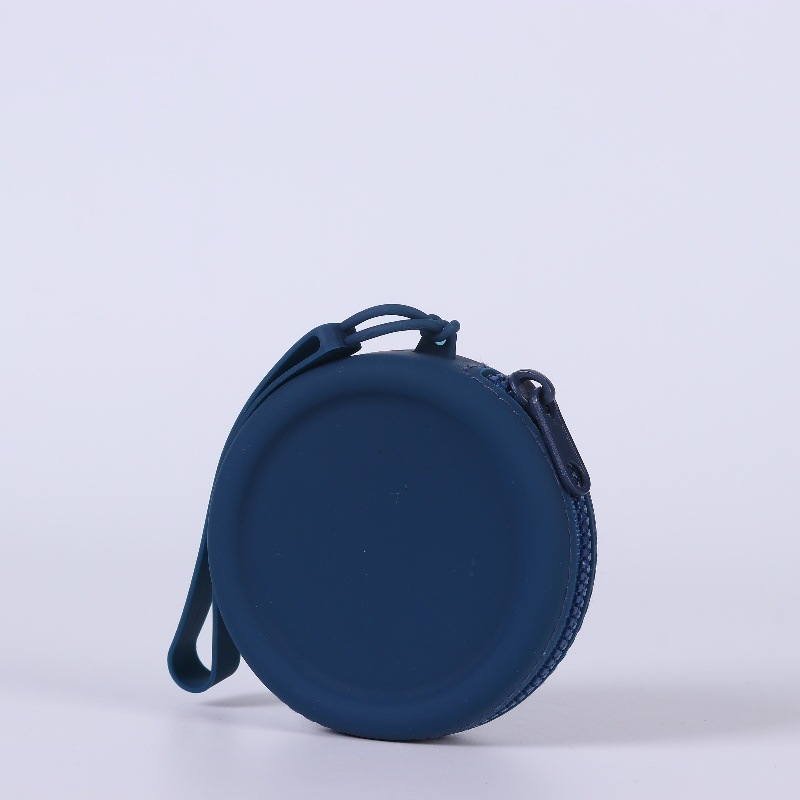 Silikoninis maišelis, apvali monetų piniginė, vientisos spalvos, ausinių duomenų linija, lūpų dažų laikymo maišelis, nešiojamas užtrauktukas, raktų dėklas, yra sandėlyje