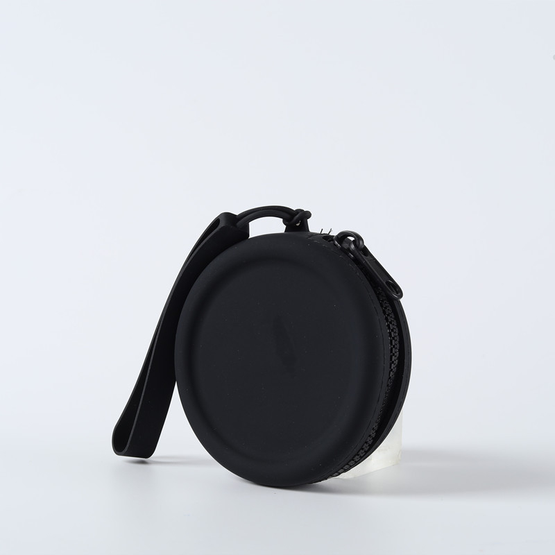 Silikoninis maišelis, apvali monetų piniginė, vientisos spalvos, ausinių duomenų linija, lūpų dažų laikymo maišelis, nešiojamas užtrauktukas, raktų dėklas, yra sandėlyje