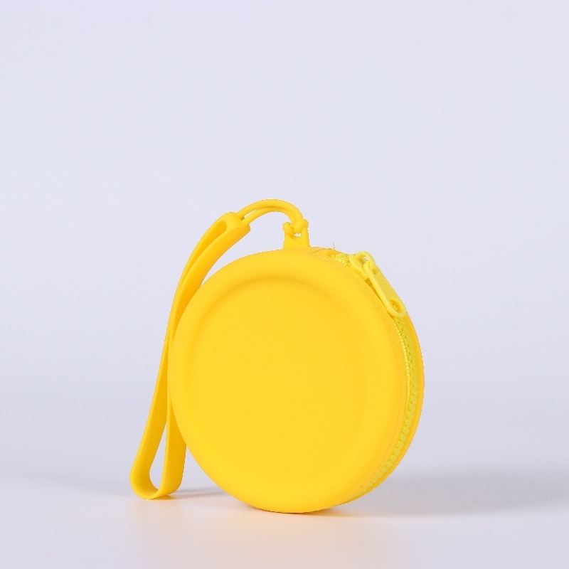 Silikoninis maišelis, apvali monetų piniginė, vientisos spalvos, ausinių duomenų linija, lūpų dažų laikymo maišelis, nešiojamas užtrauktukas, raktų dėklas, yra sandėlyje