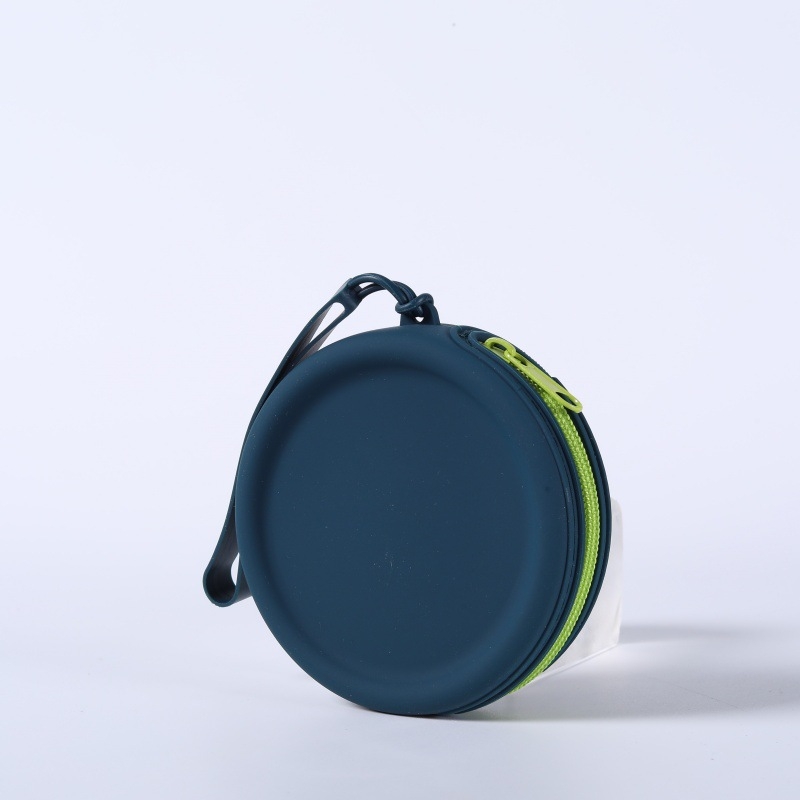 Silikoninis maišelis, apvali monetų piniginė, vientisos spalvos, ausinių duomenų linija, lūpų dažų laikymo maišelis, nešiojamas užtrauktukas, raktų dėklas, yra sandėlyje