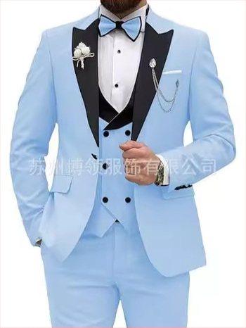 Meeste ülikond, 3-osaline komplekt, meeste slim fit ülikond, vabaaja, äri, peigmehe kleit, pidulik, pidulik ülikond