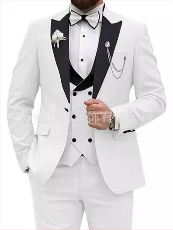 Мъжки костюм от 3 части, комплект, мъжки слим кройка, ежедневен, бизнес, младоженец, рокля, парти, костюм