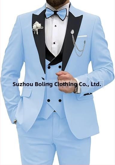 Meeste ülikond, 3-osaline komplekt, meeste slim fit ülikond, vabaaja, äri, peigmehe kleit, pidulik, pidulik ülikond