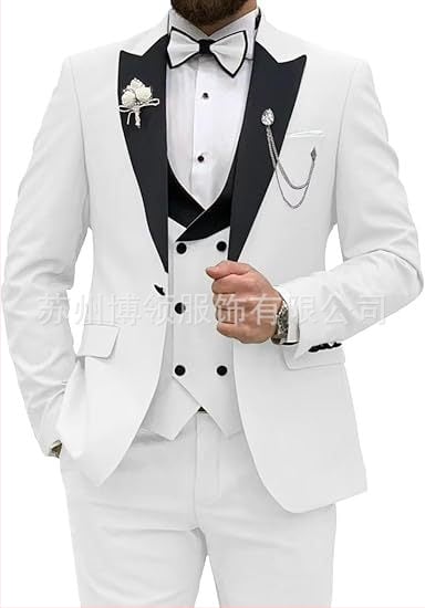 Meeste ülikond, 3-osaline komplekt, meeste slim fit ülikond, vabaaja, äri, peigmehe kleit, pidulik, pidulik ülikond