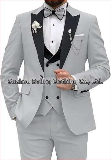 Meeste ülikond, 3-osaline komplekt, meeste slim fit ülikond, vabaaja, äri, peigmehe kleit, pidulik, pidulik ülikond