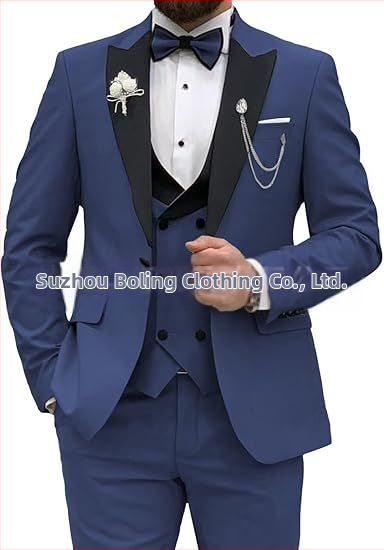 Meeste ülikond, 3-osaline komplekt, meeste slim fit ülikond, vabaaja, äri, peigmehe kleit, pidulik, pidulik ülikond