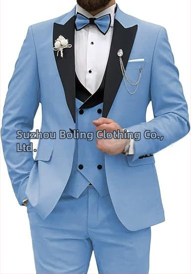 Meeste ülikond, 3-osaline komplekt, meeste slim fit ülikond, vabaaja, äri, peigmehe kleit, pidulik, pidulik ülikond