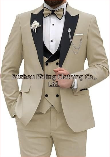 Meeste ülikond, 3-osaline komplekt, meeste slim fit ülikond, vabaaja, äri, peigmehe kleit, pidulik, pidulik ülikond