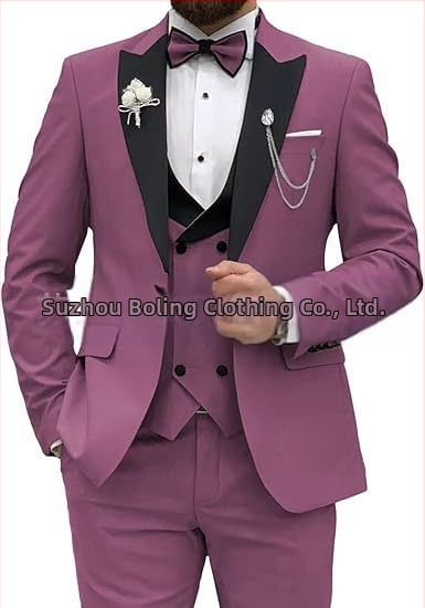 Meeste ülikond, 3-osaline komplekt, meeste slim fit ülikond, vabaaja, äri, peigmehe kleit, pidulik, pidulik ülikond