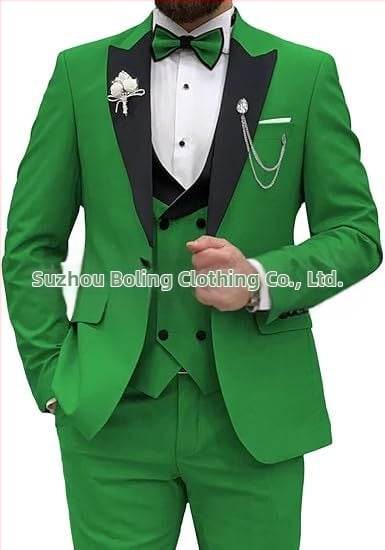 Meeste ülikond, 3-osaline komplekt, meeste slim fit ülikond, vabaaja, äri, peigmehe kleit, pidulik, pidulik ülikond