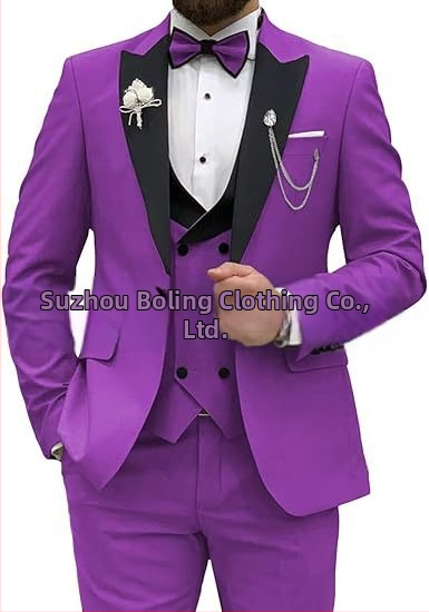 Meeste ülikond, 3-osaline komplekt, meeste slim fit ülikond, vabaaja, äri, peigmehe kleit, pidulik, pidulik ülikond