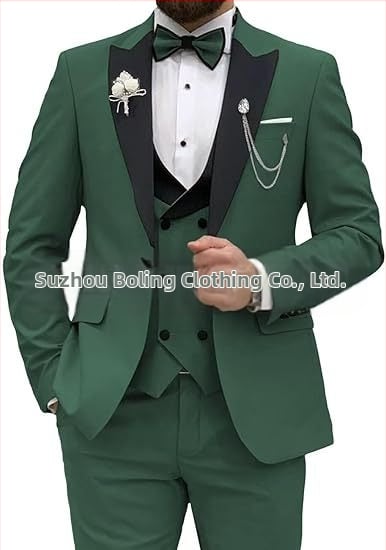 Meeste ülikond, 3-osaline komplekt, meeste slim fit ülikond, vabaaja, äri, peigmehe kleit, pidulik, pidulik ülikond