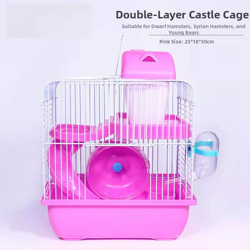 Tehase müügist pärit hamstri puuritarvete komplekt, täielik pesa, topeltpuur, suur villa, väike loss, väike aed