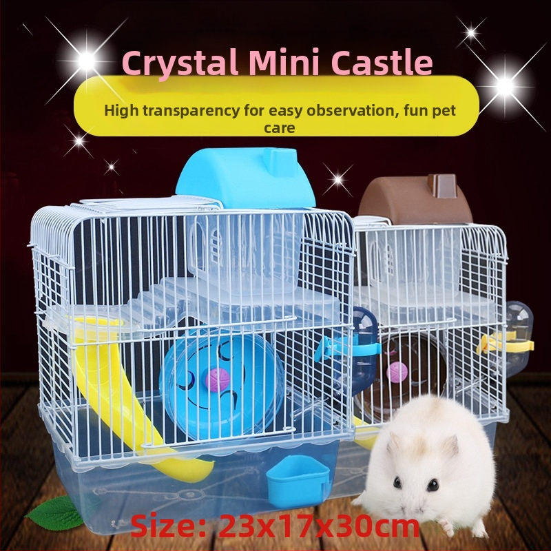 Tehase müügist pärit hamstri puuritarvete komplekt, täielik pesa, topeltpuur, suur villa, väike loss, väike aed