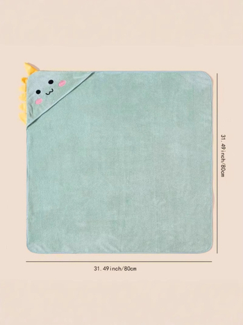 Korallfliisist kott beebirätikule, tikitud, armas, pehme, imav, kiiresti kuivav, kapuutsiga beebitekk, piiriülene, eksklusiivne