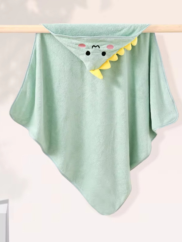 Korallfliisist kott beebirätikule, tikitud, armas, pehme, imav, kiiresti kuivav, kapuutsiga beebitekk, piiriülene, eksklusiivne