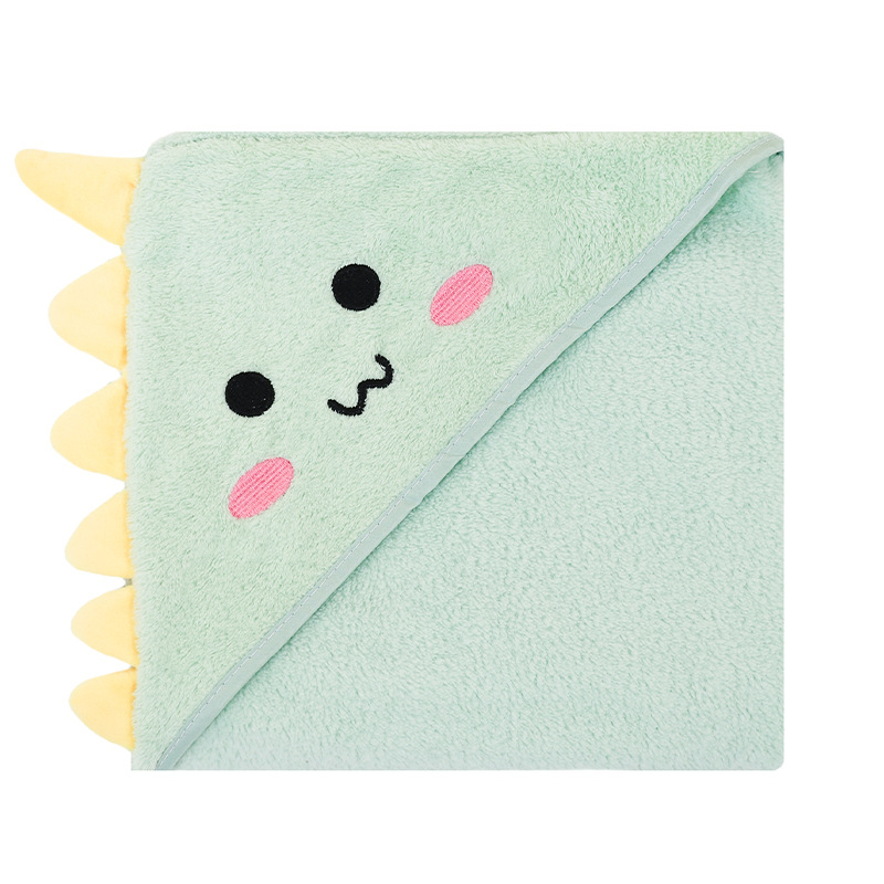 Korallfliisist kott beebirätikule, tikitud, armas, pehme, imav, kiiresti kuivav, kapuutsiga beebitekk, piiriülene, eksklusiivne