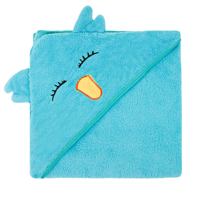 Korallfliisist kott beebirätikule, tikitud, armas, pehme, imav, kiiresti kuivav, kapuutsiga beebitekk, piiriülene, eksklusiivne