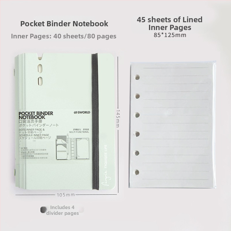 sworld kivehető lapokkal ellátott jegyzetfüzet kis jegyzetfüzet a7 jegyzetfüzet hordozható jegyzettömb munkához, magas színárnyalatú, hordozható zsebkönyv diákoknak