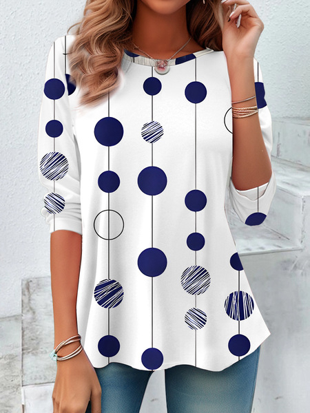 Európai és amerikai független állomás Amazon határokon átnyúló új 3D digitális nyomtatású női divatos kerek nyakú hosszú ujjú póló tavasz és ősz