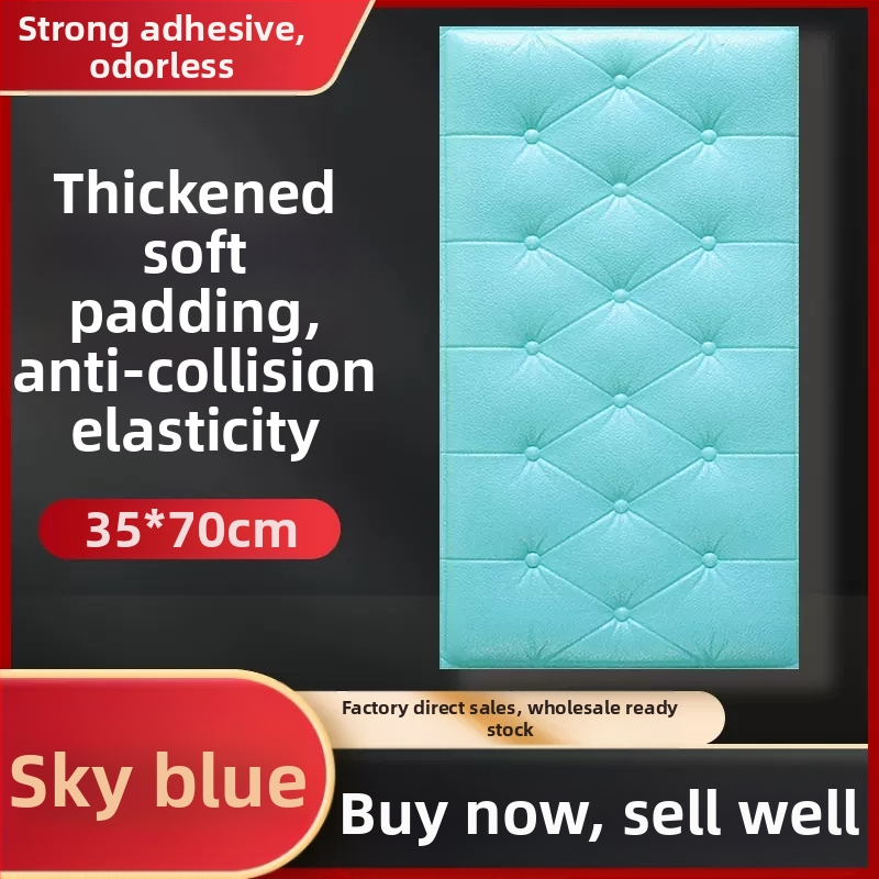 Veekindel ja niiskuskindel voodiääre tapeet, isekleepuvad tatami voodiääre pehmed kotid, seinakleebised, kokkupõrkekindlad seinakaunistused