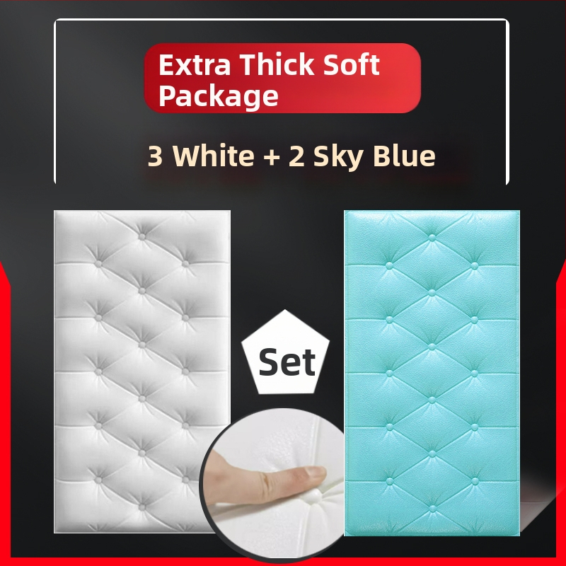 Veekindel ja niiskuskindel voodiääre tapeet, isekleepuvad tatami voodiääre pehmed kotid, seinakleebised, kokkupõrkekindlad seinakaunistused