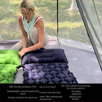 Pēdu jauns viena dimanta TPU piepūšamais paklājs āra telts guļampaklājs īpaši viegls pārnēsājams kempinga mitrumizturīgs paklājs
