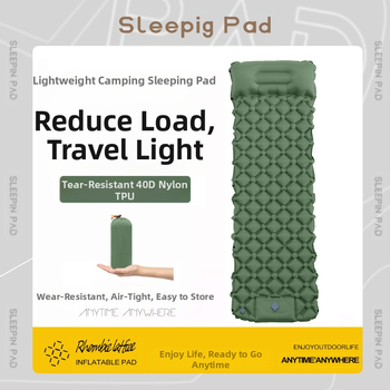 Pēdu jauns viena dimanta TPU piepūšamais paklājs āra telts guļampaklājs īpaši viegls pārnēsājams kempinga mitrumizturīgs paklājs