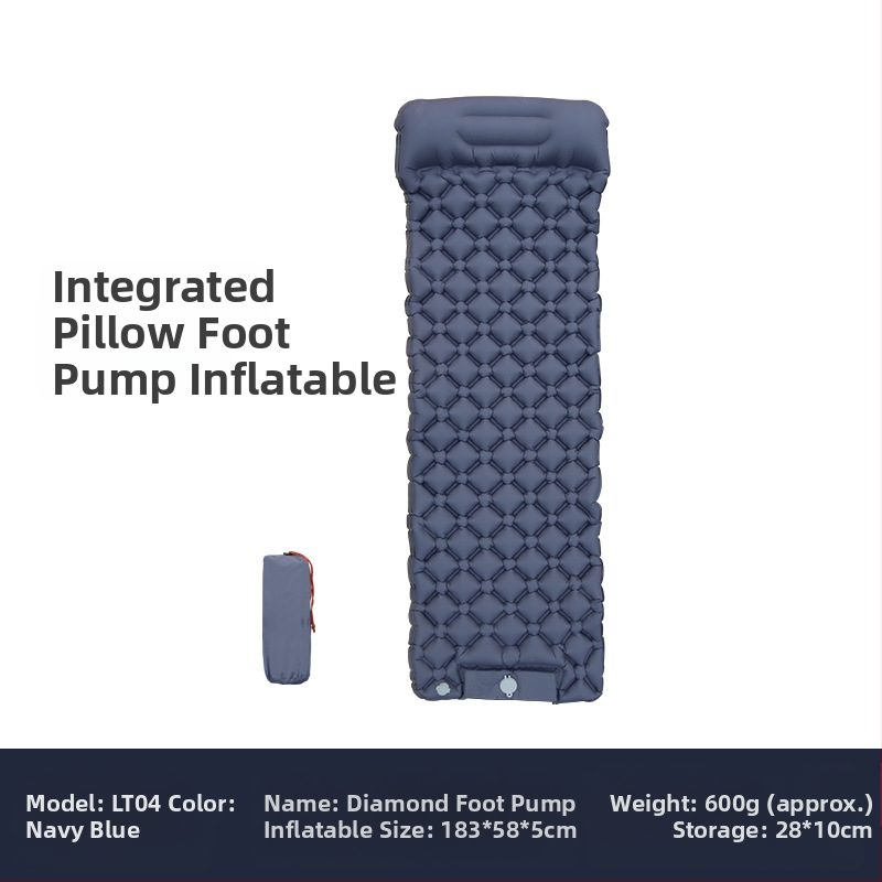 Pēdu jauns viena dimanta TPU piepūšamais paklājs āra telts guļampaklājs īpaši viegls pārnēsājams kempinga mitrumizturīgs paklājs