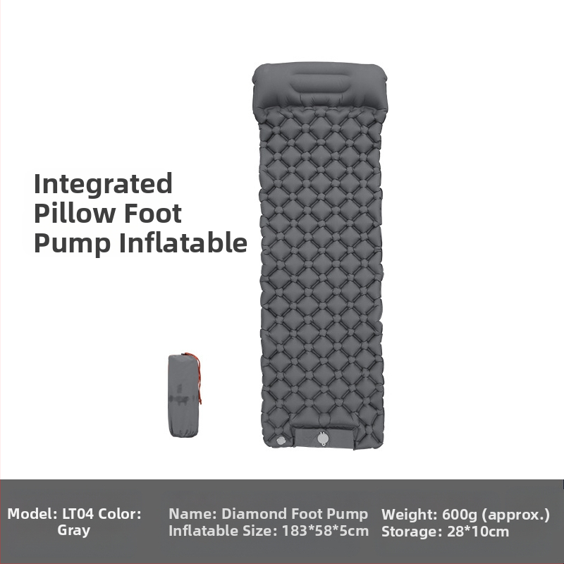 Pēdu jauns viena dimanta TPU piepūšamais paklājs āra telts guļampaklājs īpaši viegls pārnēsājams kempinga mitrumizturīgs paklājs