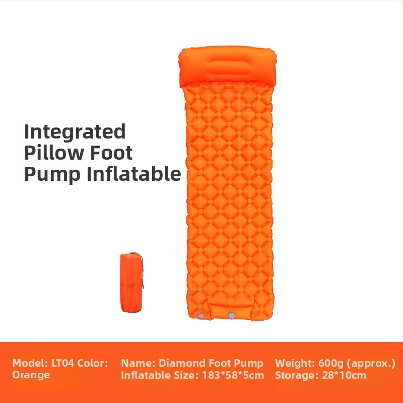 Pēdu jauns viena dimanta TPU piepūšamais paklājs āra telts guļampaklājs īpaši viegls pārnēsājams kempinga mitrumizturīgs paklājs