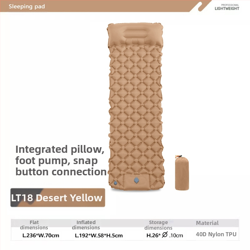 Pēdu jauns viena dimanta TPU piepūšamais paklājs āra telts guļampaklājs īpaši viegls pārnēsājams kempinga mitrumizturīgs paklājs