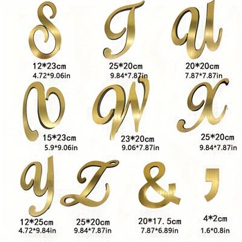 Naujas tarpvalstybinis produktas – auksinis akrilinis žolės raidės veidrodžio lipdukas svetainei, miegamajam, lipnus 3D stereo dekoratyvinis sienos lipdukas